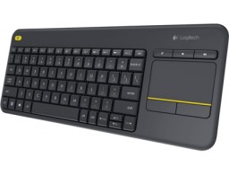 Teclado Logitech K400 Plus inalámbrico Touch Pad negro